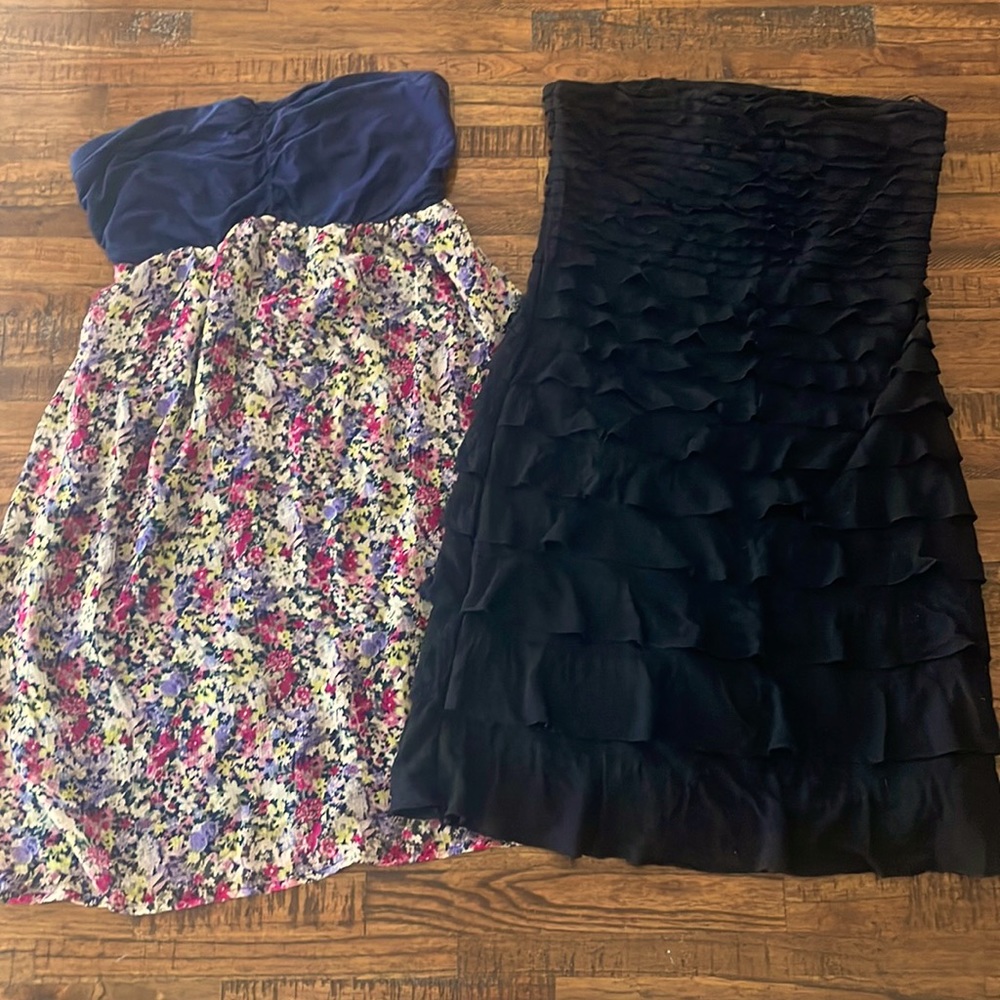 Two Strapless Dresses by Express